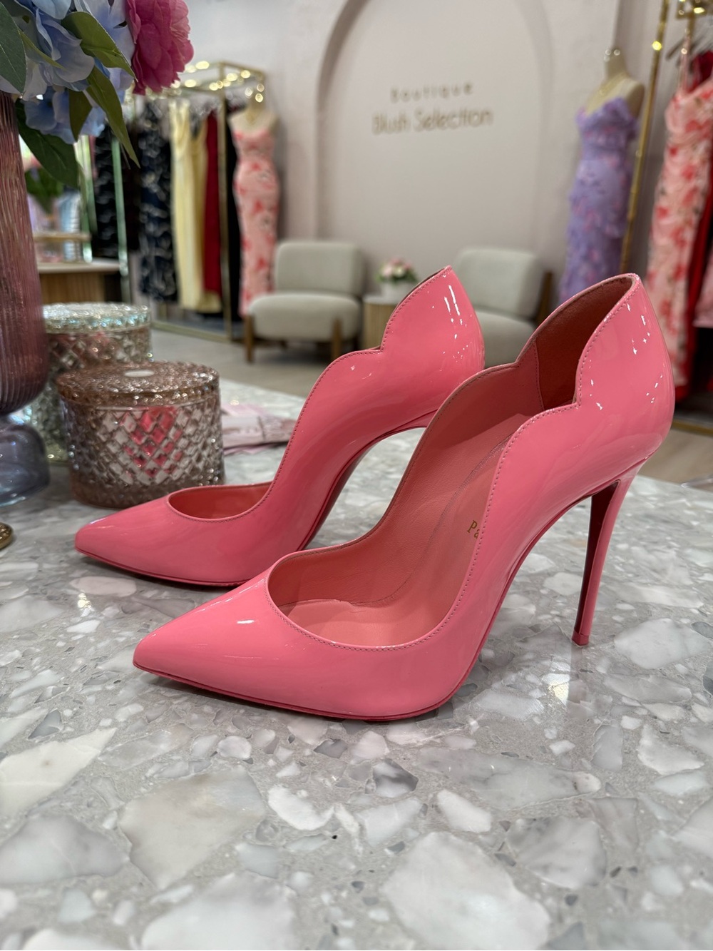 Christian Louboutin Hot Chick 100mm Bubblegum Pink Patent 37,5